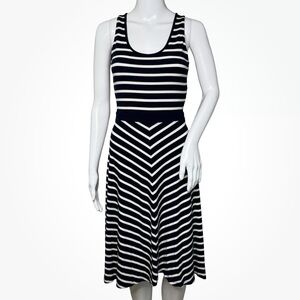 BODEN‎ NAUTICAL PREPPY NAVY/WHITE STRIPED DRESS MADE IN PORTUGAL RESORT WEAR